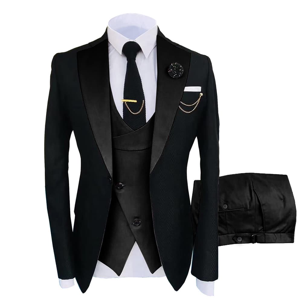 Men's Clothing Men Suits Elephant Lapel Slim Fit Men's Wedding Suit Three Piece Set