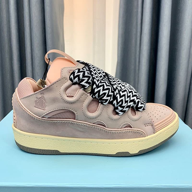 Nouvelles chaussures de course antidérapantes Curb Couple à semelle épaisse et color block
