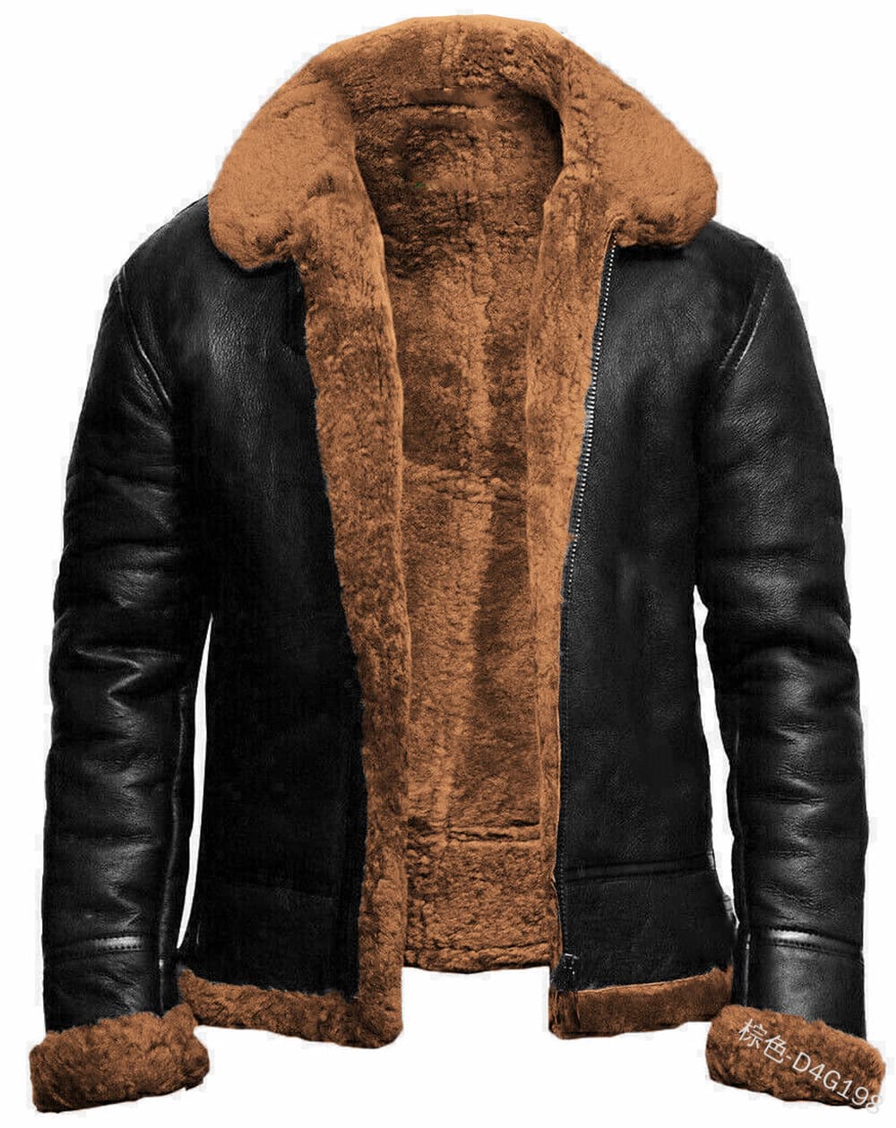 Veste en fourrure épaisse pour homme, une pièce, 2023