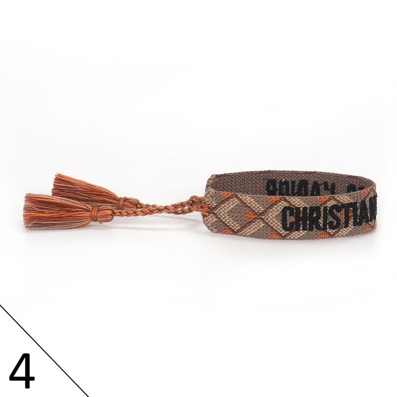 Bracelet unisexe tendance avec lettres tressées
