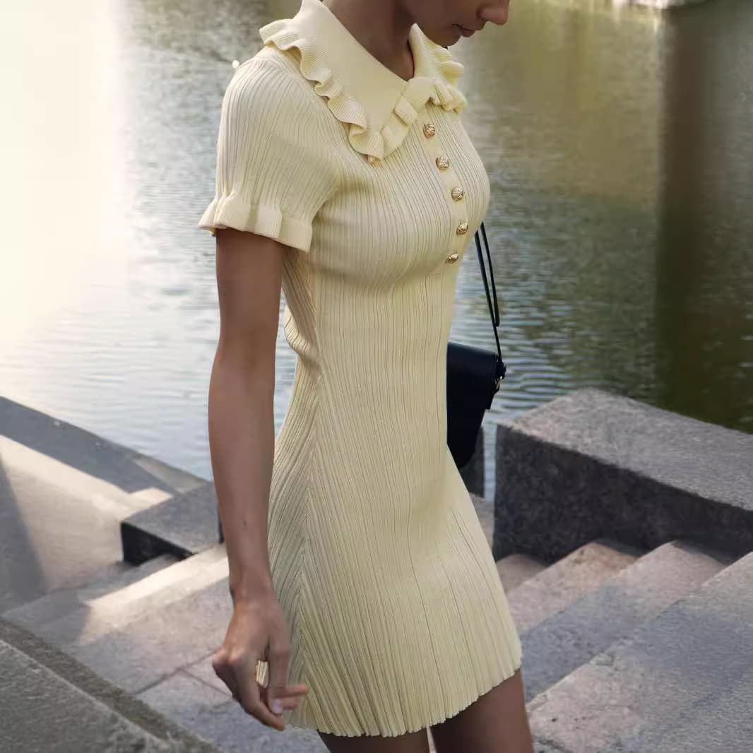 Women's dress summer Hepburn style tight knitted skirt