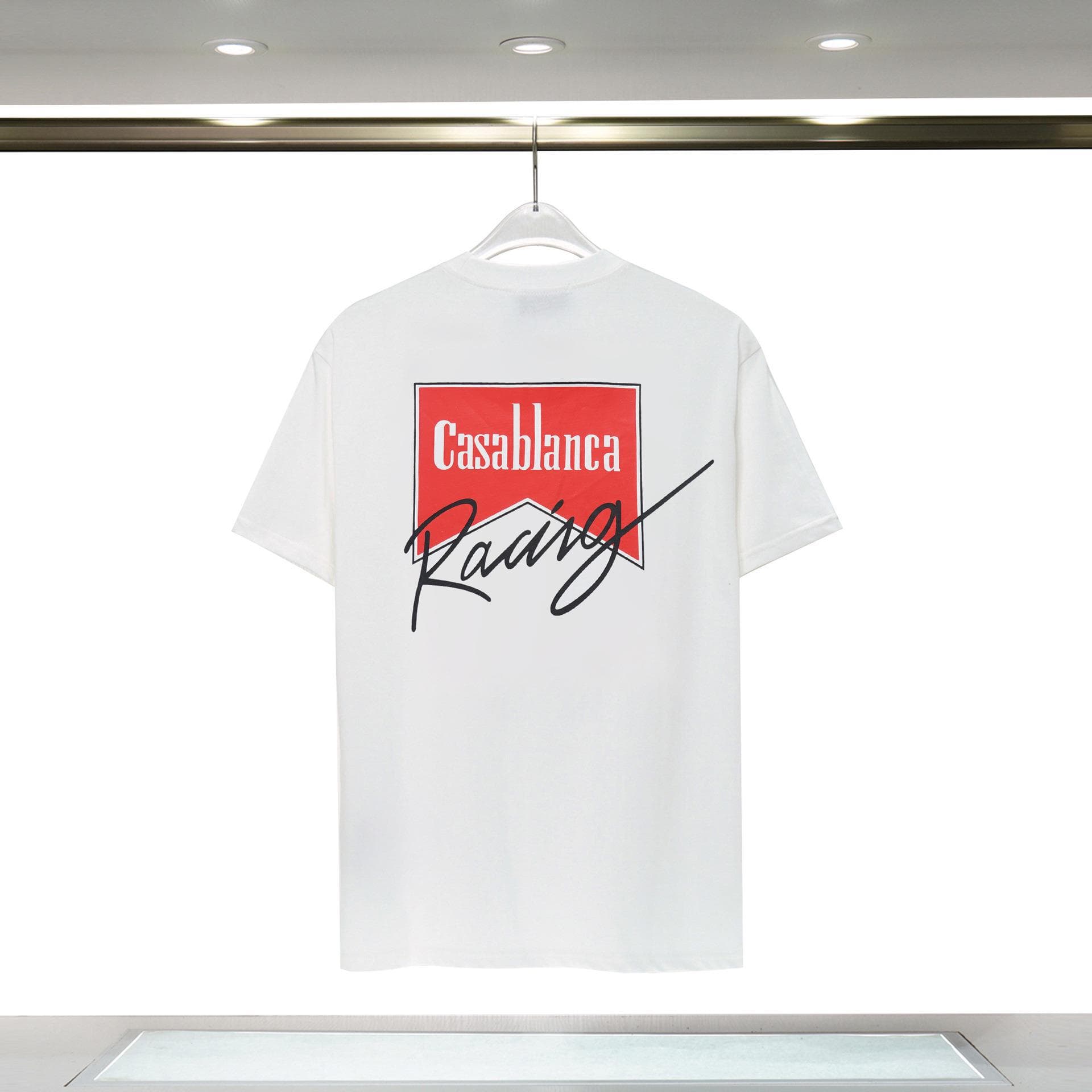 Vêtements pour hommes 24 nouveaux styles Illusion Gate Letter Printing T-shirt à manches courtes à col rond personnalisé