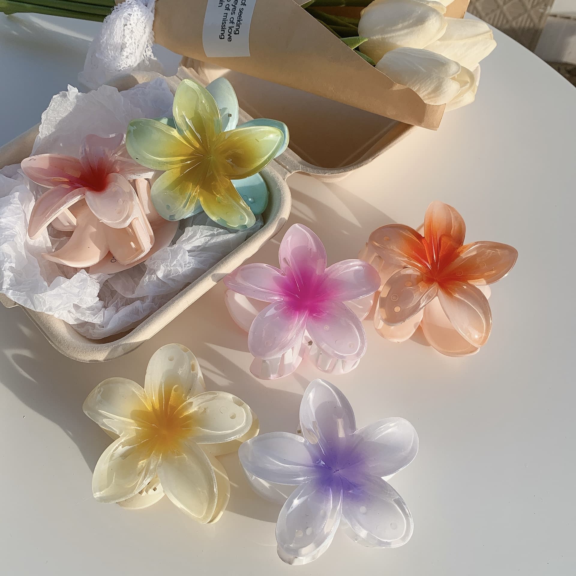 Korean style elegant creative flower hair clip cute hair clip shark clip hair clip personalized hair clip hair accessories wholesale