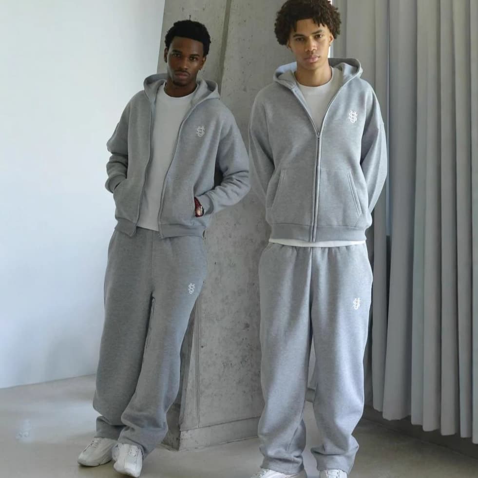 Men's Clothing European And American SUVENE Track Suits Street Trend Hip Hop Zipper Loose Solid Color Sports Suit
