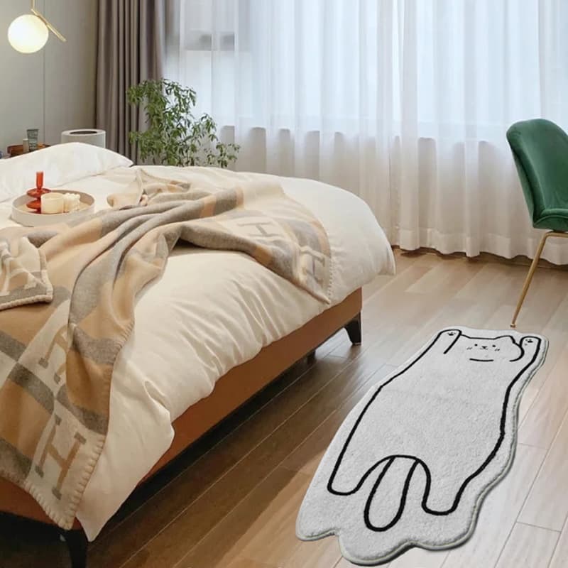 ins fun small carpet Nordic floor mat living room bedroom bedside blanket absorbent non slip door mat bathroom floor mat