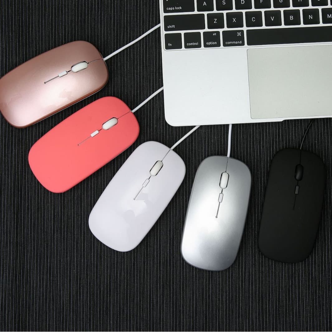 Ultra-Thin USB & Type-C Wired Silent Mouse, 4 Adjustable DPI (1600DPI), Ergonomic Design For Laptop/Desktop/Phone, Plug & Play