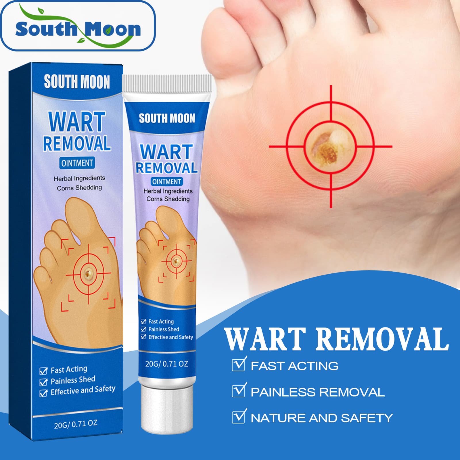 South Moon corn removal ointment, topical ointment, Youseping antibacterial liquid, prickles, calluses, flat warts, and ointment