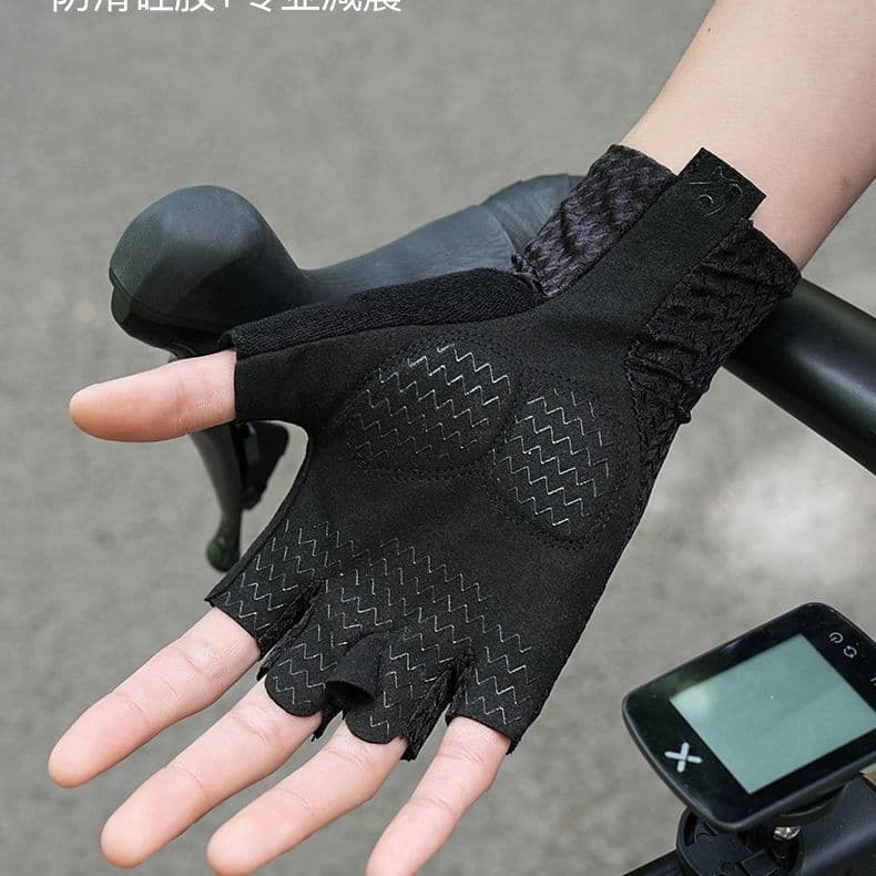 Riding Gloves For Summer Road Semi Finger Mountain Biking, Men's And Women's Cycling, Sun Protection, Shock Absorption,