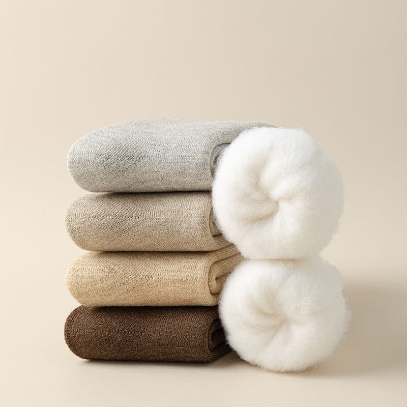 Winter new wool socks women's thick terry socks thick towel socks long tube socks men's warm socks brushed socks