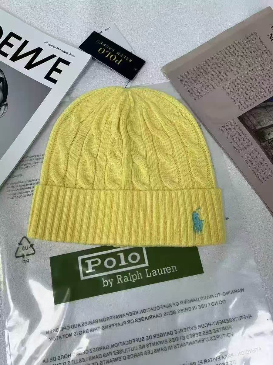 Bonnet tricoté unisexe en laine avec logo cheval brodé, chaud et décontracté, pour l'automne et l'hiver