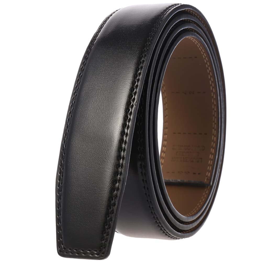 HOT New No Buckle Brand Men High Quality Male Genuine Real Leather Strap ForJeans Men's Belt 3.5cm LY35-3633
