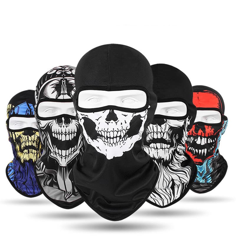 Skull Men Balaclava Ski Mask Cycling Caps Snowboard Face Cover Motorcycle Bicycle Helmet Hood Bandana Scarf Breathable