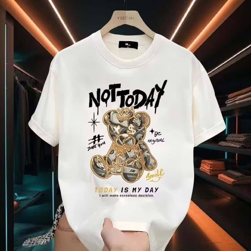 Men's Clothing Printed Men's Short Sleeved T Shirt Summer Hot Selling Trendy Casual Round Neck T Shirt