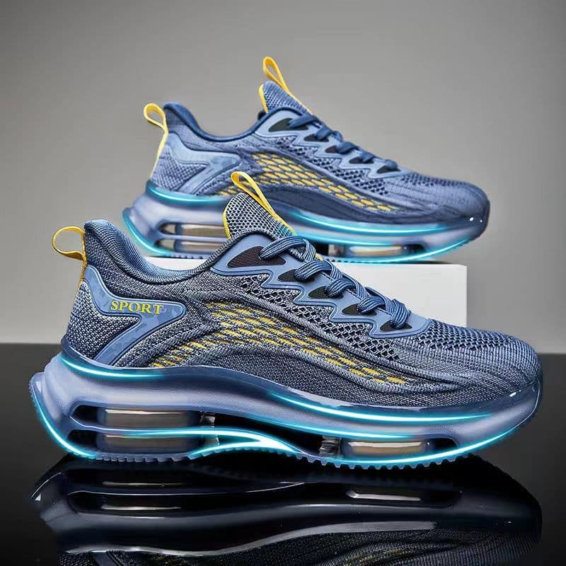 Men’s Shoes New Full Palm Air Cushion Running Shoes Trendy Non Slip Shock Absorbing Casual Sports Shoes Summer Dad Fashion Shoes