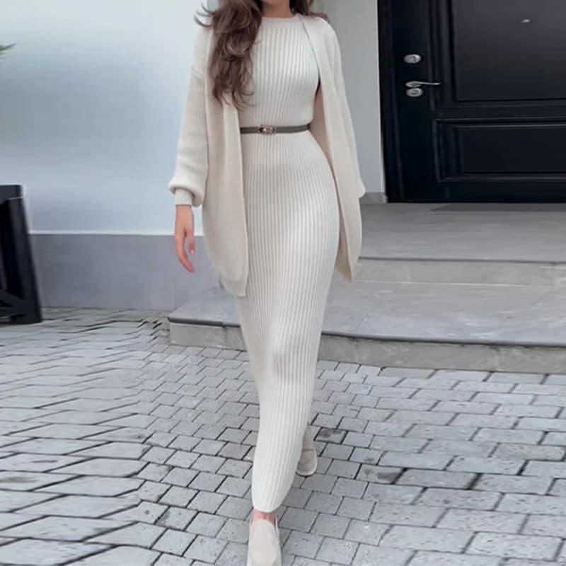 Women's Clothing Women's fashion explosion slouchy sweater long skirt suit