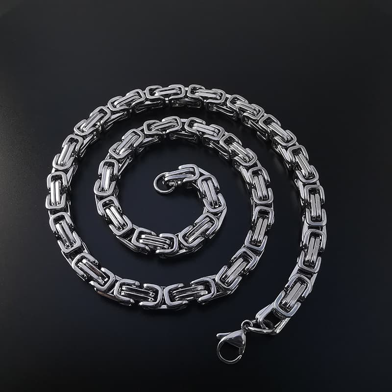 Fashion Hip Hop Non Fading Stainless Steel Necklace Men's American Necklace Titanium Steel Emperor Chain Men