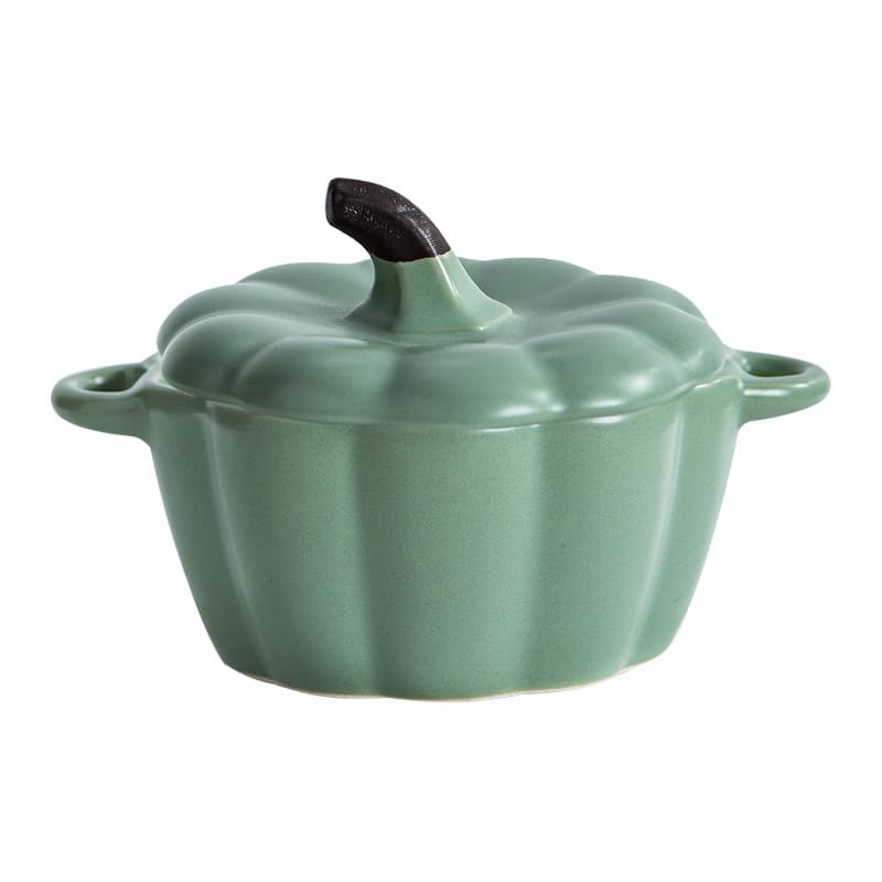 250ml Pumpkin Shape Ceramic Bowl With Lid Salad Cereal Bowl Glaze Soup Porridge Bakeware Oven Party Baking Pan Kitchen Tableware