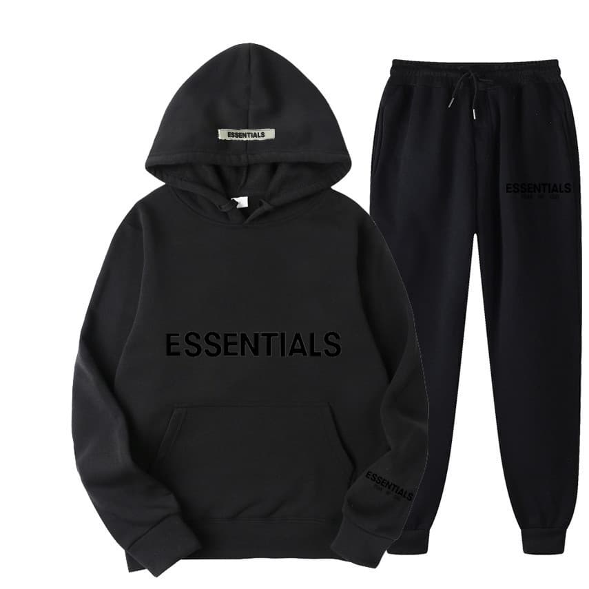 Essentials Double ligne peur de Dieu ensemble tendance poitrine Logo imprimé lettre Couple veste polaire F