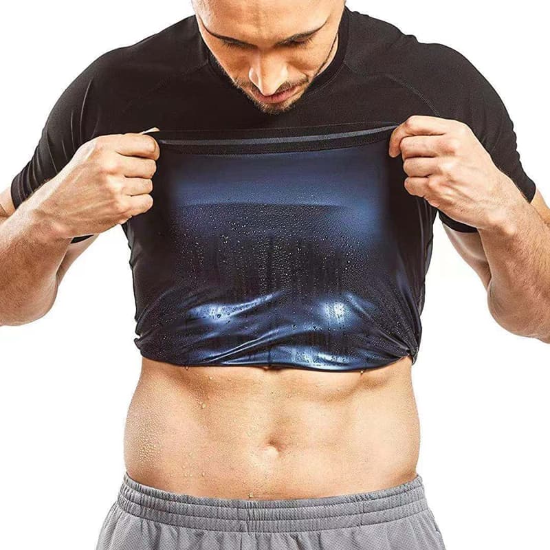 Men Sauna Suit Body Shaper Shirt Weight Loss Vest Waist Trainer Corset Slimming Sweat Tops Workout Suits Fitness Shapewear