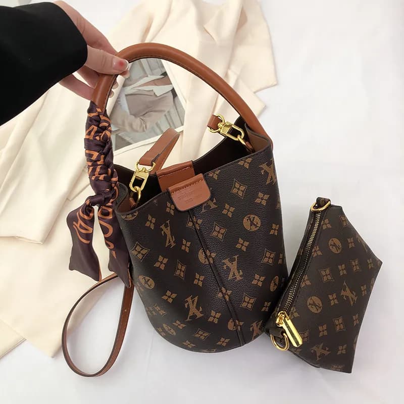 Sac seau imprimé tendance pour femme, fourre-tout à bandoulière tout-en-un (2025)
