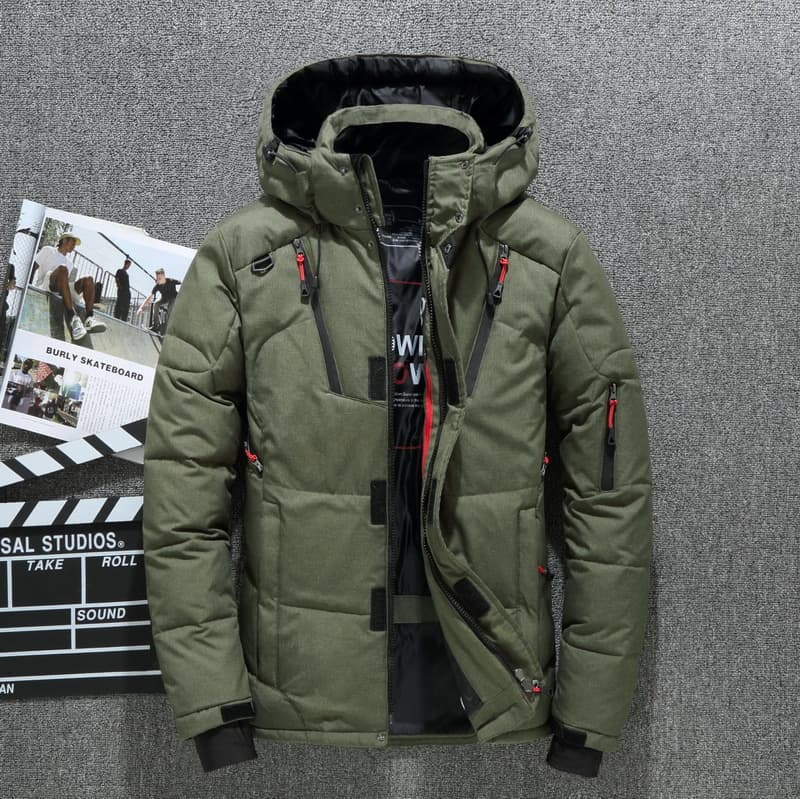 Hot selling winter white duck down men's short outdoor cotton thick oversized warm youth jacket, trendy