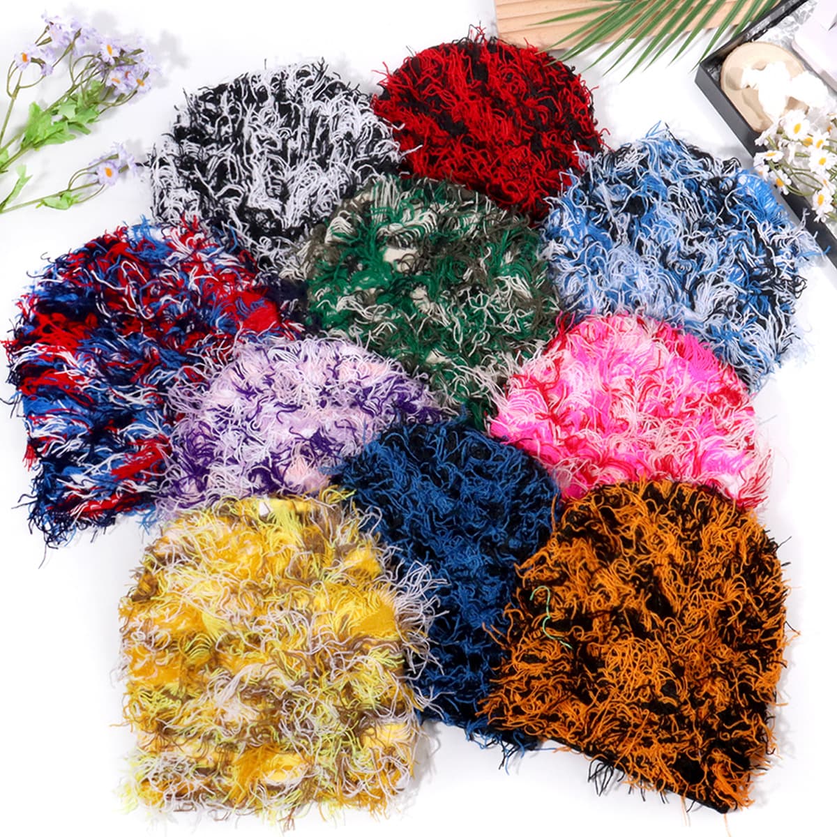 Camouflage Knit Beanie For Men & Women - Warm Winter Skull Cap With Streetwear Style, Unisex Hip Hop Fashion, Soft Acrylic Yarn, Trendy Casual Hat​