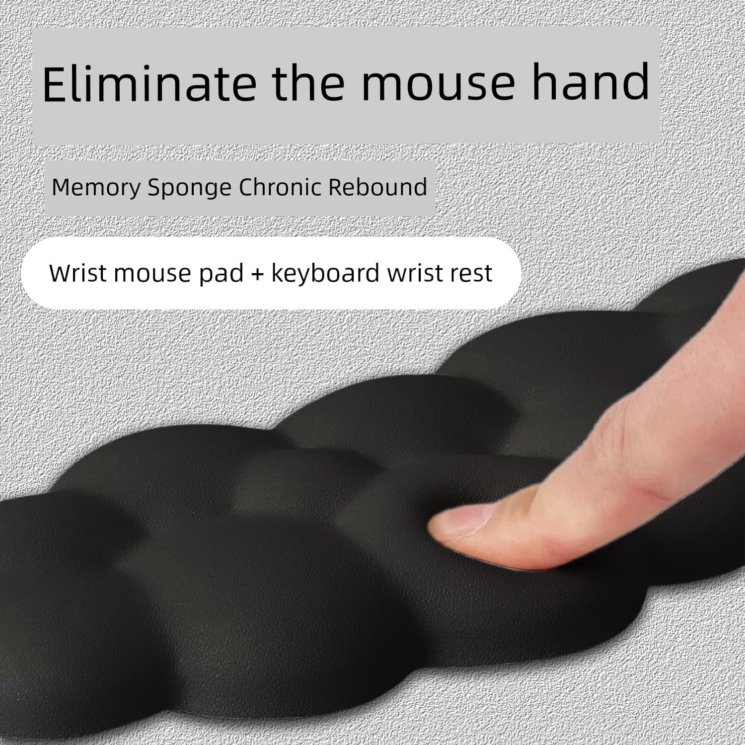 Unbeatable Quality Cloud Mouse Protector Office Keyboard Support Black Memory Foam Anti-Tenosynotis Computer Hand Wrist Pad
