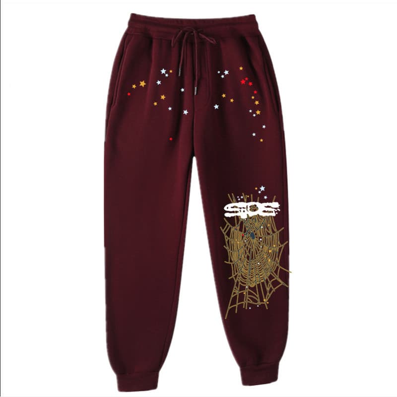Sweat à capuche et pantalon de survêtement imprimé automne/hiver de la série Spider 555