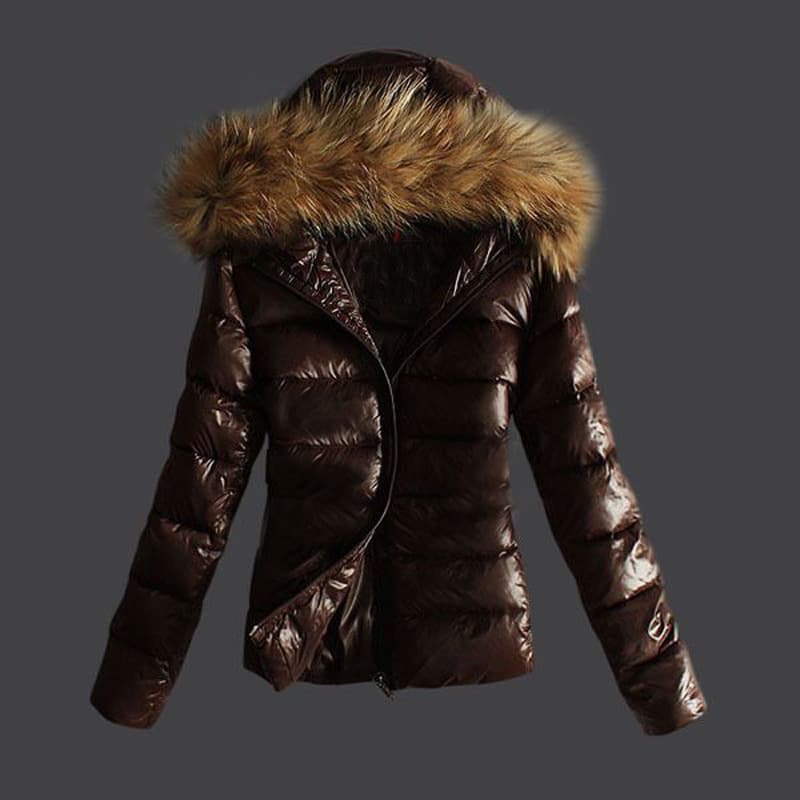 Women'S Slim-fitting Short Cotton Coat, Imitation Fur Large Fur Collar Swing Hood Warm Jacket