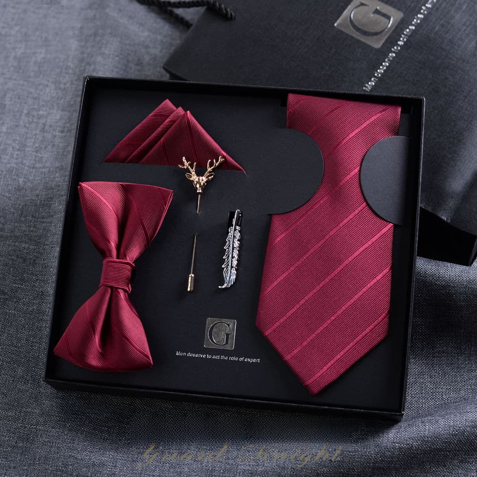 Tie men formal casual tie box set groom's wedding Korean version Valentine's Day birthday gift for boys trendy