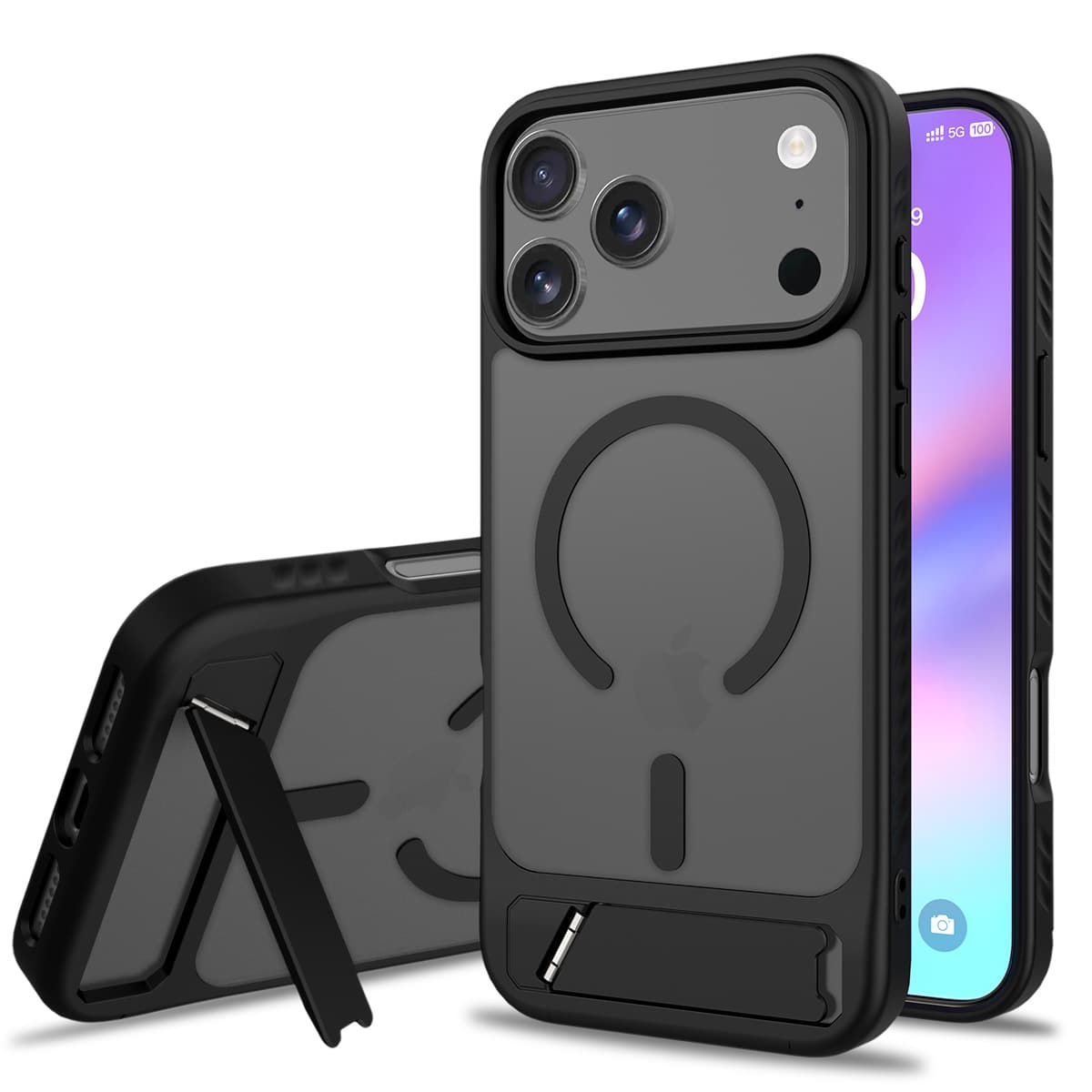 Apple 17pro Max 2-in-1 Magnetic Bracket Mobile Phone Case 17 Skin Protective Cover 16E