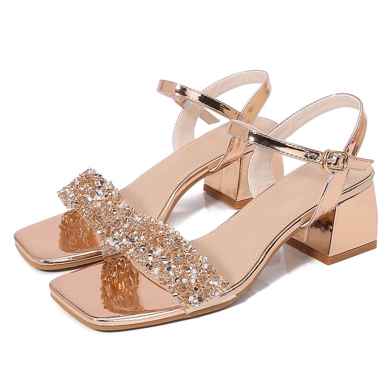 Bohemia New Fashion Rhinestone Slippers Platform High Heels Women's Shoes