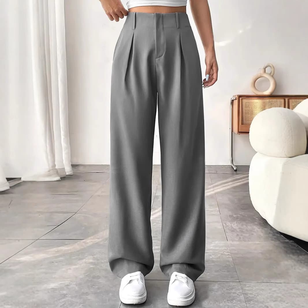 Women's Clothing Commuter Drape Slim Spring And Summer High Waist Wide Leg Pants Versatile Casual Suit Pants Trousers