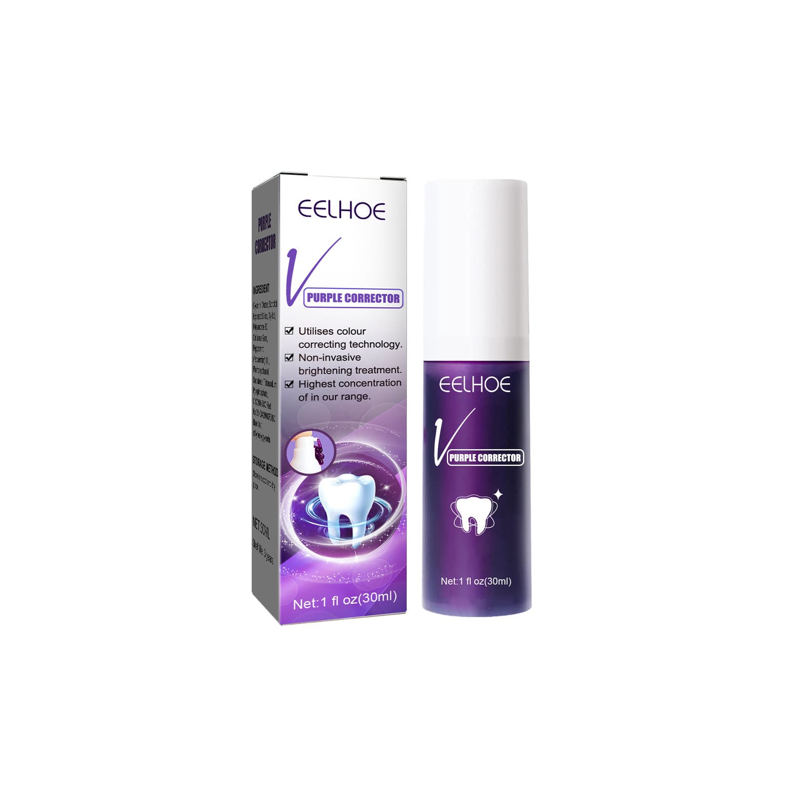EELHOE teeth whitening toothpaste, whitening and beautifying teeth, removing tooth stains and odor, oral care, cleaning and whitening toothpaste