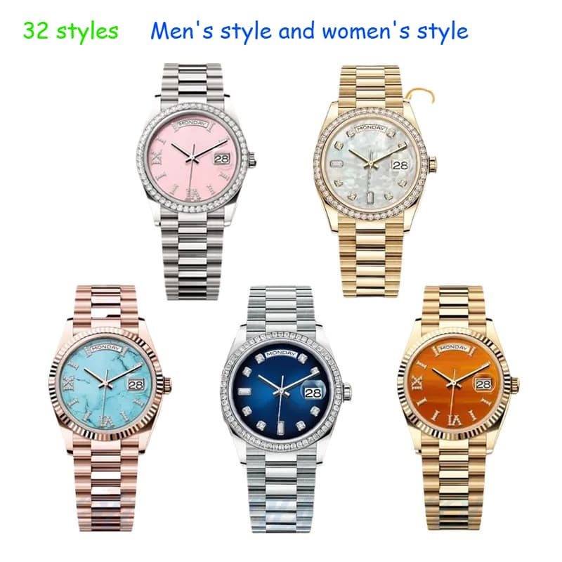 Orologio Wristwatches Mens Automatic Mechanical Watches 36/41mm 904L Full Stainless Steel Diamond Bezel Waterproof Luminous Gold Watch Montre De Luxe