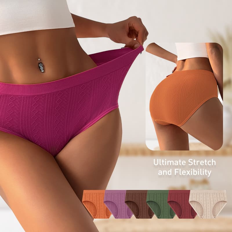 Women's Underwear, Comfortable Cotton Crotch, Solid Color Briefs, Tummy Control & Hip Lifting, Seamless, Sexy Women’s Panties