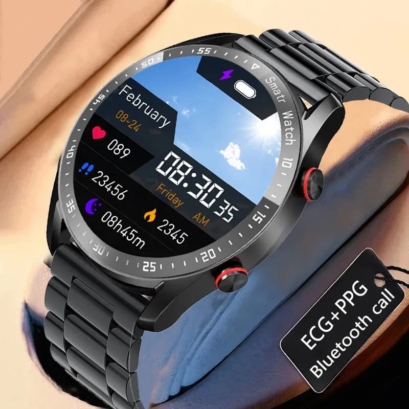 Smart Watches HW20 Smart Watch ECG+PPG Business Stainless Steel Strap Bluetooth Call Sports Health Smart Watch Waterproof