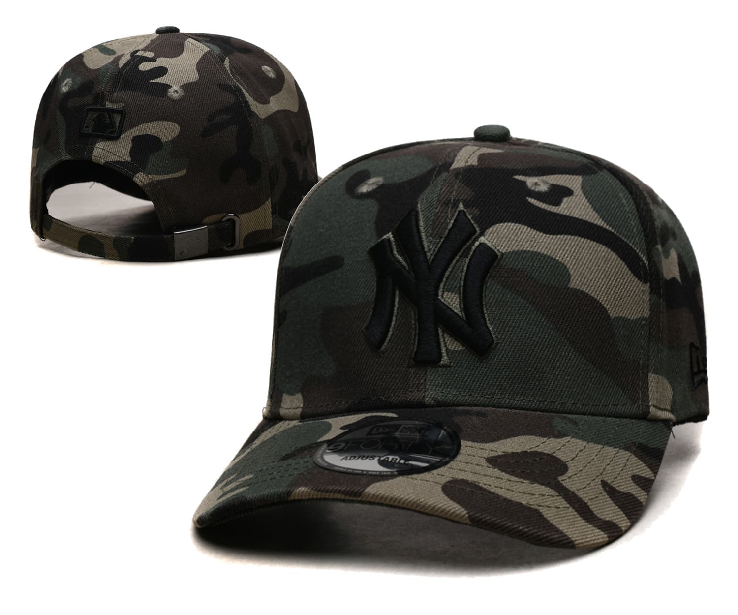 Casquette unisexe transfrontalière, grand logo, visière rigide, broderie, style sport décontracté NY, commerce extérieur