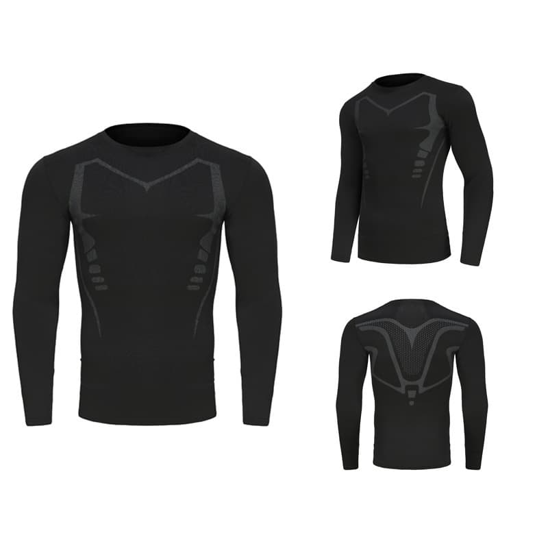 Men's Long Sleeved Sportswear Stretch Basketball Training Running Yoga Fitness Tight Long Sleeved T Shirt