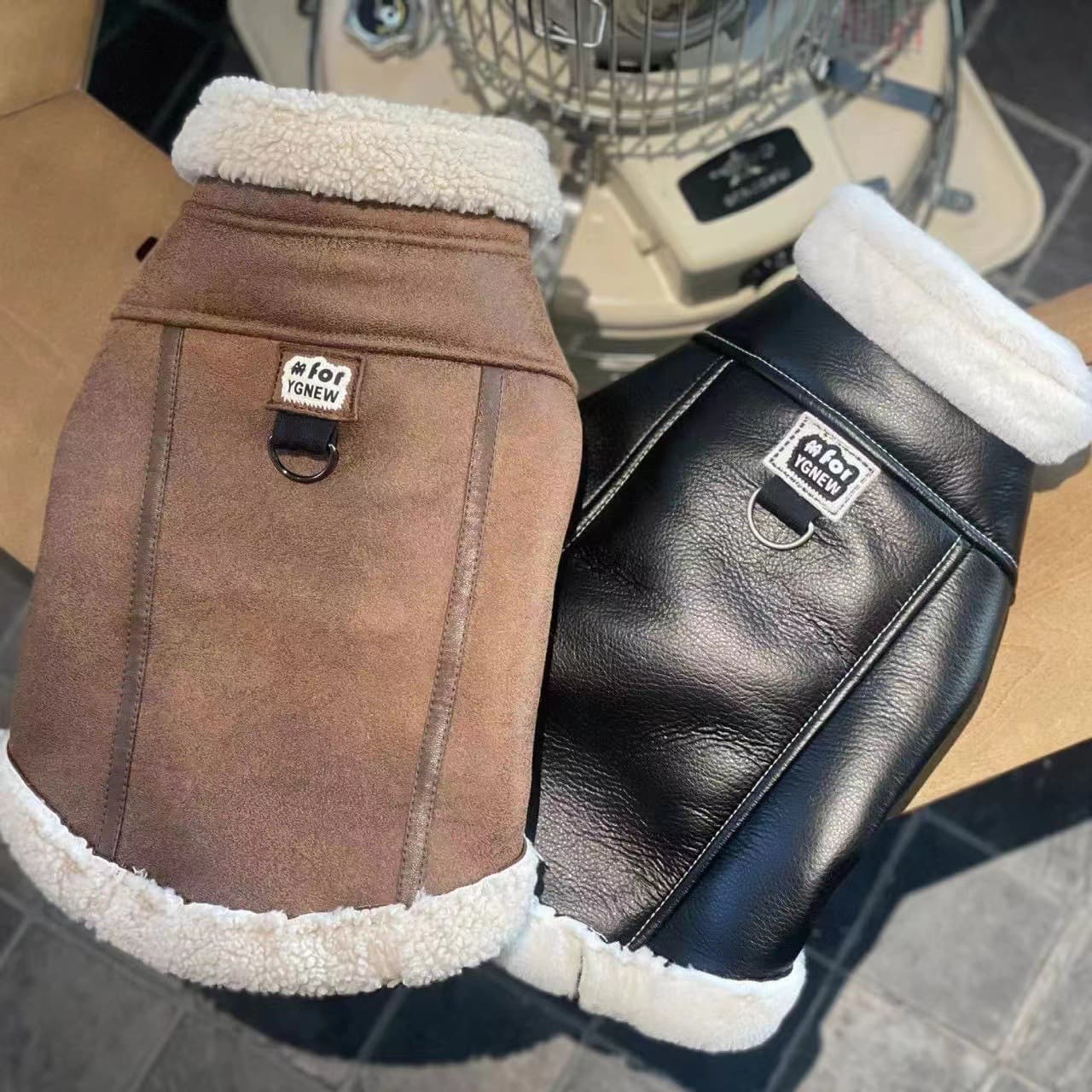 Dog Clothing autumn and winter new plus velvet sleeveless vest Teddy Schnauzer Bichon Maltese fur