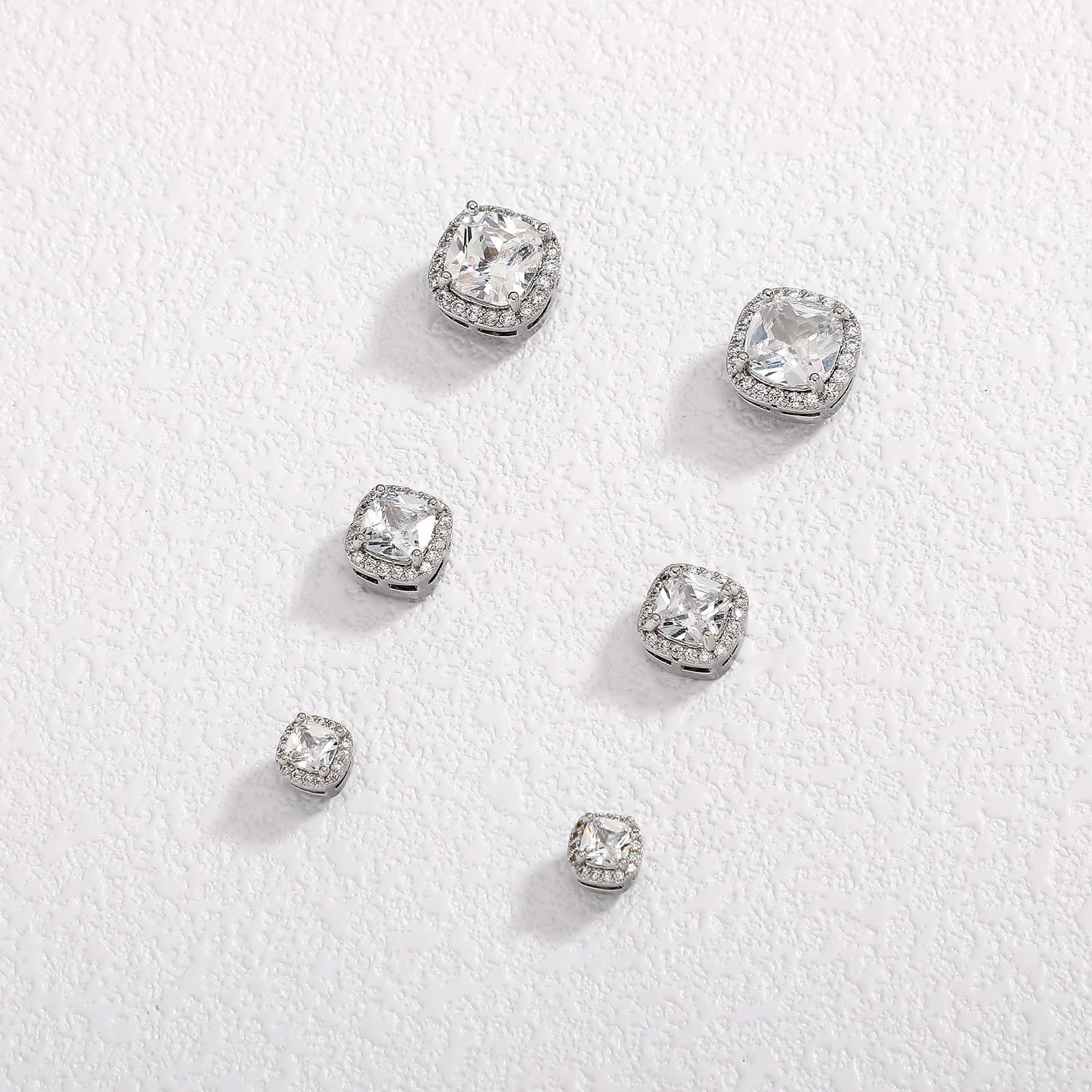 4-8MM Rock Sugar Diamond Magnetic Clip-On Earrings – Hip Hop No-Piercing Jewelry For Trendy Styles