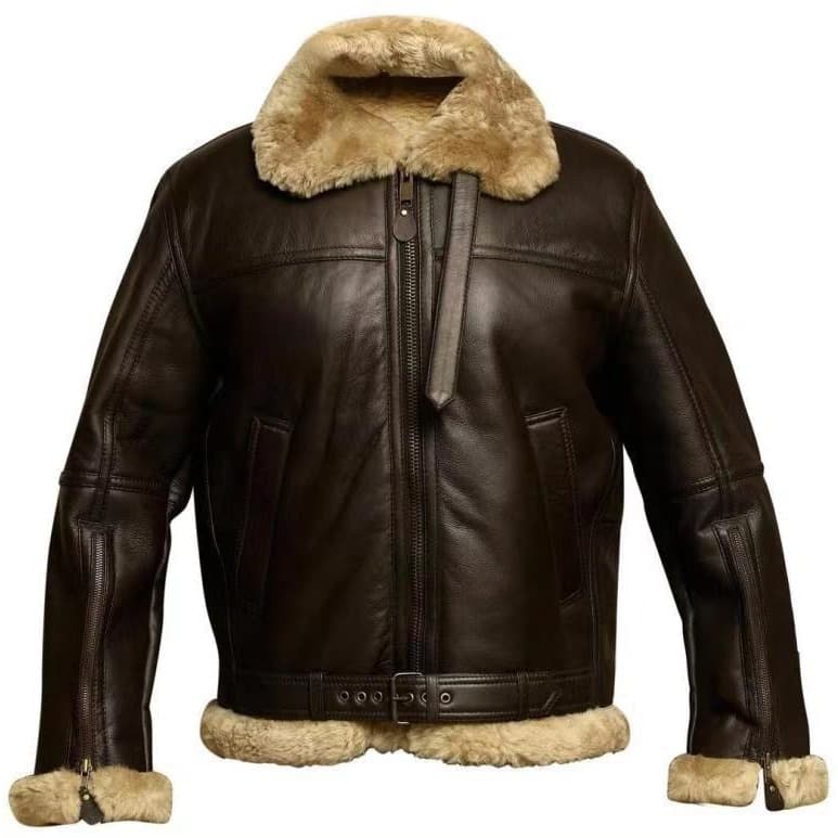 Men plus heavy craft men's fur all-in-one coat Long sleeve fur coat