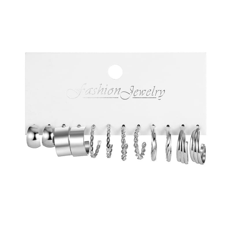 Lot de 11 boucles d'oreilles en perles torsadées en forme de cœur pour femmes, très tendance