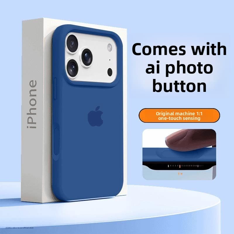 Coque en silicone liquide antichoc de style militaire avec protection intégrale et boutons intégrés pour iPhone 17 Pro Max 16 15/17 Ultra