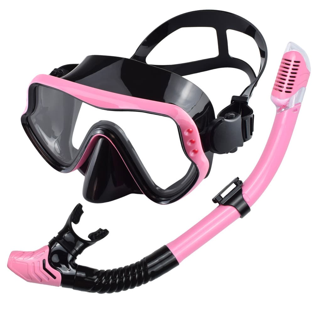 Diving goggles Breathing tube set for men and women new adult large frame silicone mirror swimming snorkeling mask diving glasses