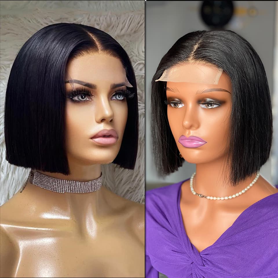 12A Short Bob Human Hair Wig Bone Straight Bob Human Hair Wigs