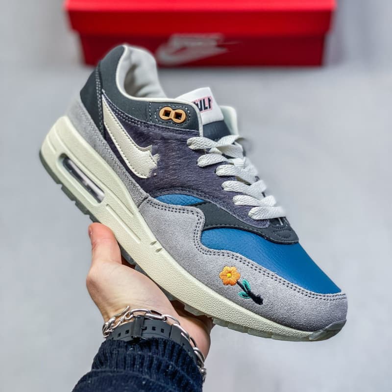 Chaussures de course basses à coussin d'air Max 1 de haute qualité, avec logo Swoosh Daisy, résistantes à l'usure et absorbant les chocs