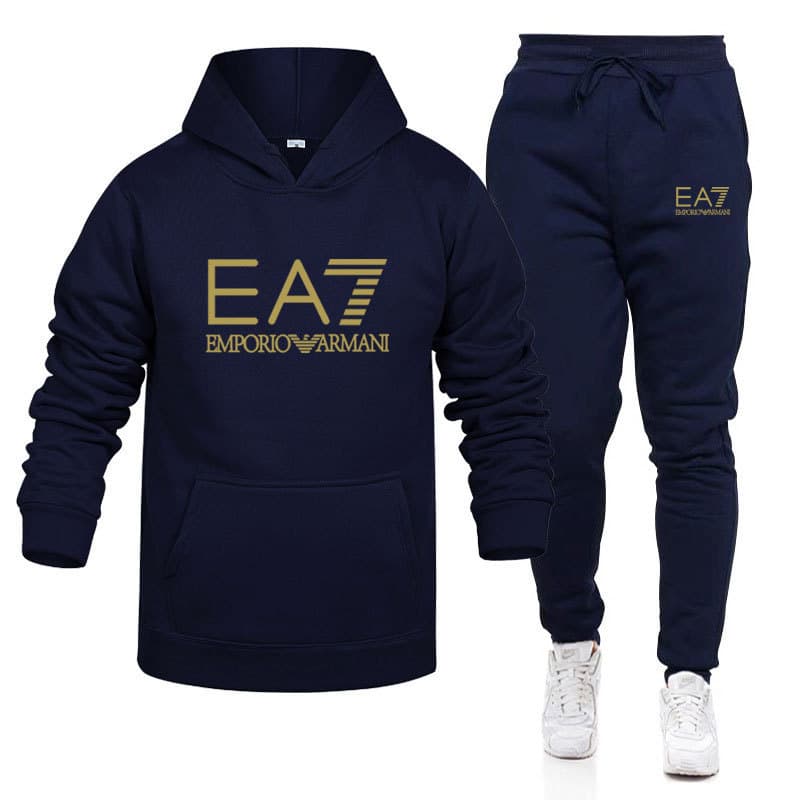 Ensemble pull et pantalon ample brossé pour homme et femme, décontracté, taille européenne, couleur unie, saison automne/hiver 2023, deux pièces