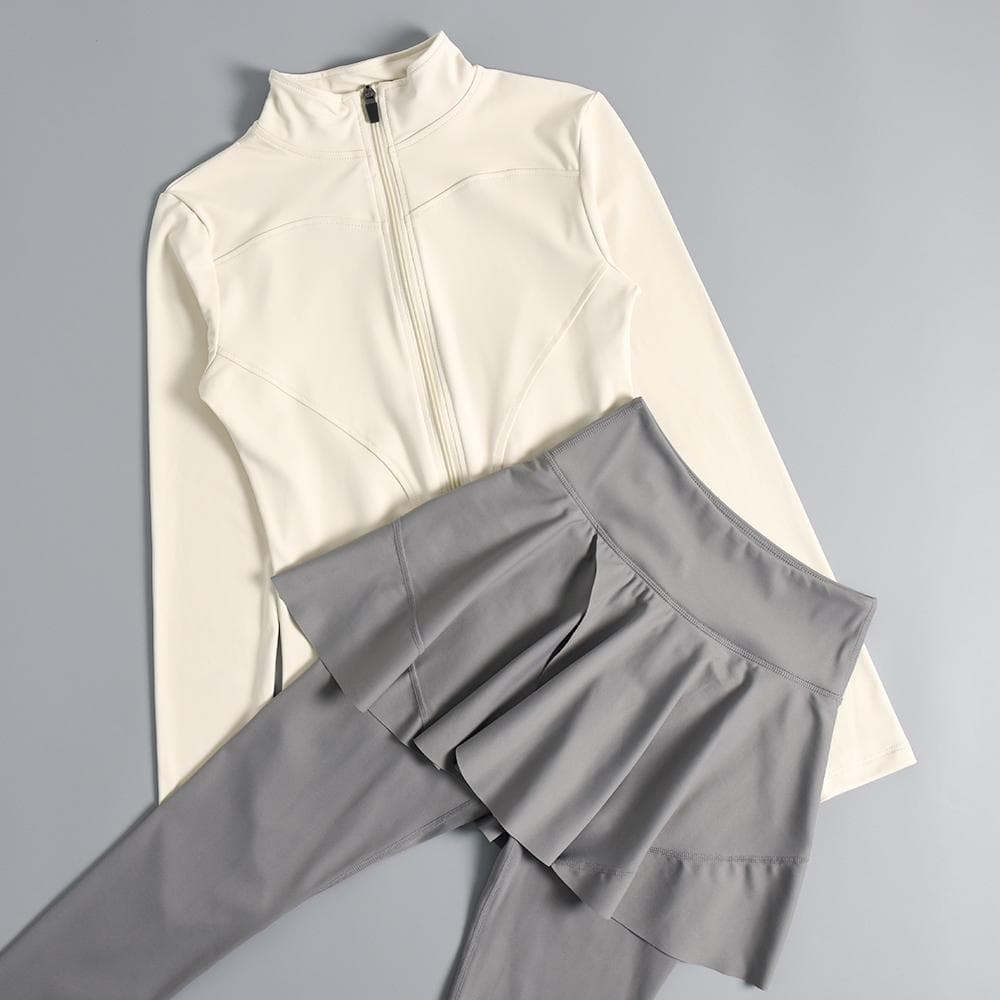 Running Sports Suit For Women, Long Sleeves, Professional Gym Wear, Slim Fit, Yoga Wear, Round Neck Jacket
