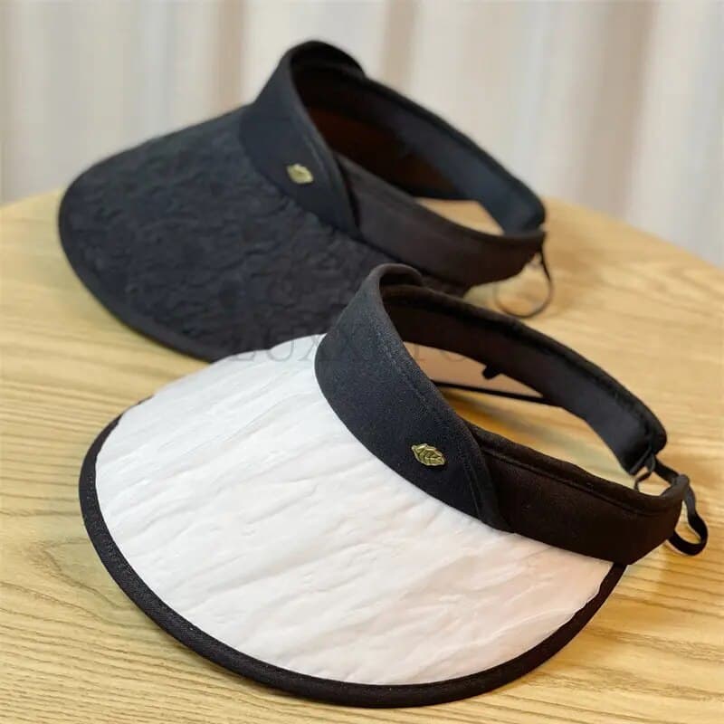 Hats for Casual Women Straw Sun Visor Hat Wide Brim Summer UV Protection Beach Cap Foldable
